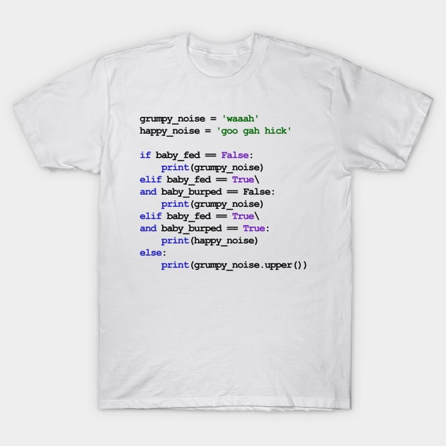 Python Code New Baby T-Shirt by arianekh